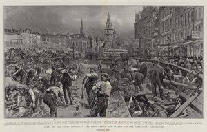 Signs of the Times, Preparing the East End of the Strand for the Coronation Procession